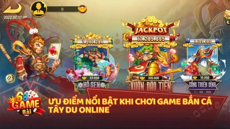 Ưu điểm nổi bật khi chơi game Bắn cá Tây Du tại 68 game bài
